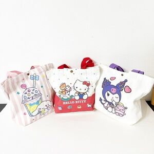 Sanrio Canvas Mini Tote Bags - Set of 3